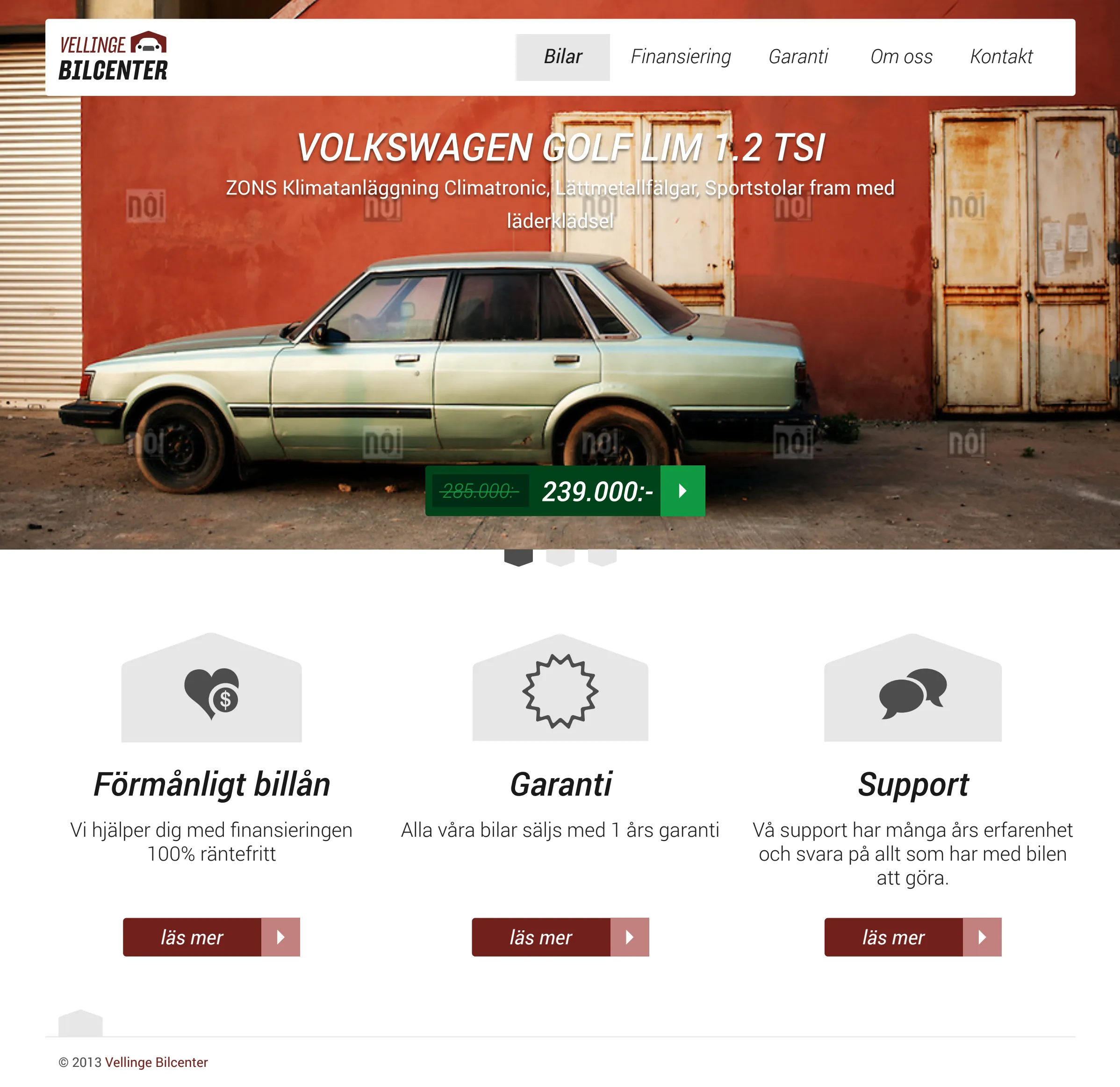 Vellinge Bilcenter → Brand & Web